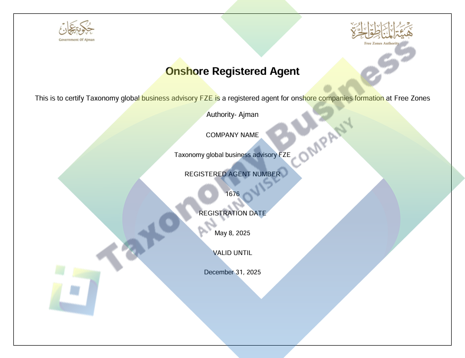 Onshore Registered Agent License