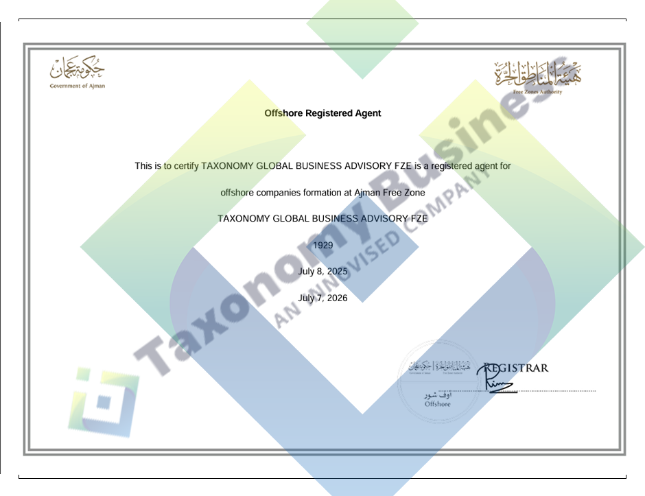 Offshore Certificate